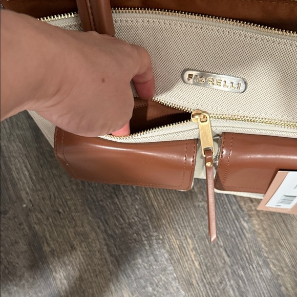 Cream and Brown Women's Tote Bag - Picture 9 of 10